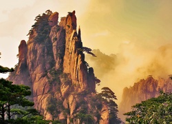 Góra, Huangshan, Mgła