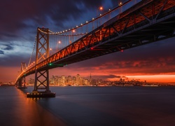 San Francisco, Golden Gate, Noc, Most
