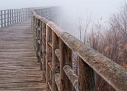 Drewniany, Most, Mgła
