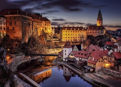 Czechy, Krumlov, Zamek, Miasto