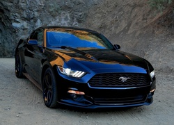 Czarny, Ford, Mustang, GT, 2015