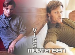 Viggo Mortensen,koszula, sweterek