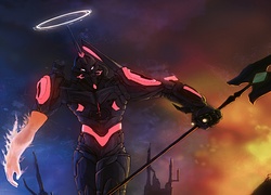 Neon, Genesis, Evangelion, Mecha, Włócznia, Aureola