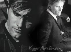 Viggo Mortensen,czarna marynarka