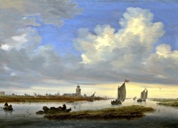 Salomon, van Ruysdael, Połów, Obraz