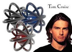 Tom Cruise,niebieskie oczy, długie włosy