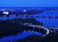 Mosty, Rzeka, Panorama, Waszyngton