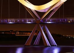 Wielka Brytania, Stockton-on-Tees, Most, Infinity Bridge, Rzeka, Tees