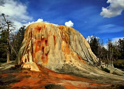 Stany Zjednoczone, Kolorowa, Skała, Park Narodowy Yellowstone