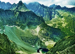 Polska, Góry, Tatry, Rysy, Jezioro