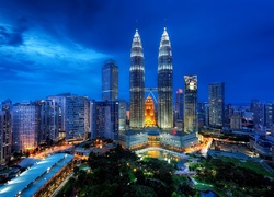 Malezja, Wieżowce, Noc