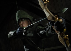 Serial, Arrow, Zielona strzała, Łuk, Oliver Queen - Stephen Amell, Kaptur