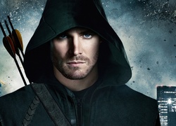 Serial, Arrow, Zielona strzała, Oliver Queen - Stephen Amell, Kaptur