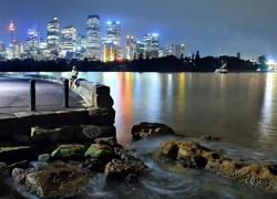 Panorama, Miasta, Sydney, Rzeka, Kamienie, Australia