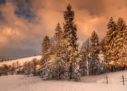 Zachód słońca, Zima, Zakopane