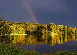 Jezioro, Las, Tęcza