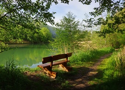 Park, Rzeczka, Ławeczka