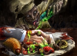 Zombi, Kucharz, Uścisk, Dłoni