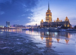 Moskwa, Hotel, Zima, Rzeka