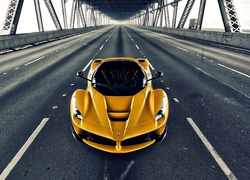 Żółty, Samochód, Ferrari, Supercar, Most, Droga