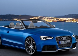 Audi, RS5, Cabriolet, Niebieski