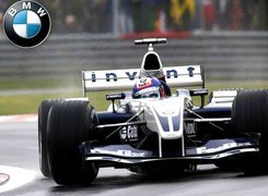 Formuła 1, BMW Sauber,bolid,opony, kask , koła, spojler