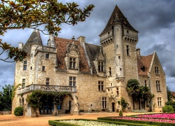 Francja, Zamek, Kwiaty