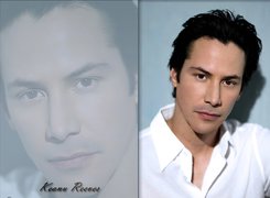 Keanu Reeves,biała koszula