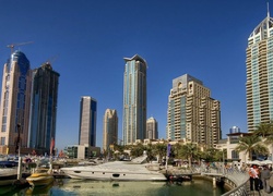 Miasto, Marzeń, Dubaj, Marina, Hotel, Jachty