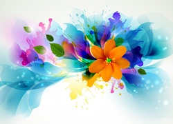 Abstrakcja, Kwiaty, Grafika