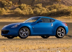 Niebieski, Samochód, Nissan, 370Z