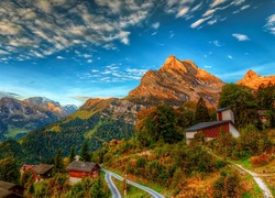 Domy, Droga, Góry Alpy, Szwajcaria