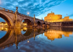 Most, Saint Angelo, Zamek, Anioła, Rzym, Włochy