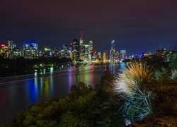 Miasto Nocą, Rzeka, Melbourne, Australia