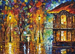 Leonid, Afremov, Spacer, W Deszczu