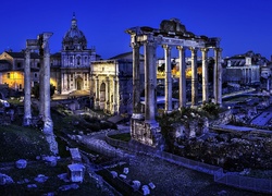 Włochy, Rzym, Bazylika, Ruiny
