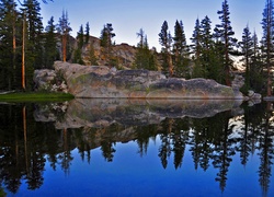 Stany Zjednoczone, Stan Kalifornia, Park Narodowy Yosemite, Góry, Lasy, Skała