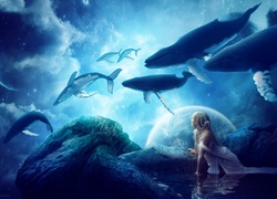Wieloryby, Kobieta, Fantasy