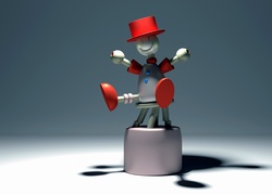 Pajacyk, Metaliczny, 3D