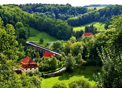 Droga, Pola, Domy, Rothenburg