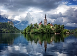 Kościół, Jezioro, Bled, Słowenia