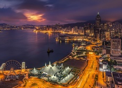 Miasto Nocą, Chiny, Hong Kong