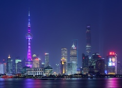 Miasto, Noc, Shanghai