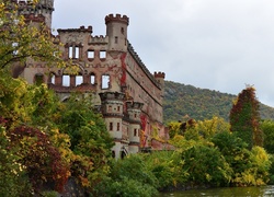 Zamek Bannerman Castle, Ruiy, Wysepka Pollepel Island, Nowy Jork, Stany Zjednoczone, Rzeka Hudson