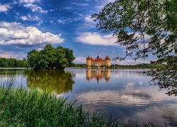 Pałac Moritzburg, Jezioro, Saksonia, Niemcy