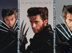 Hugh Jackman, ciemne oczy, broda