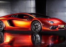 Pomarańczowy, Lamborghini, Aventador