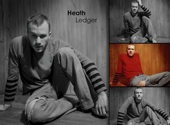 Heath Ledger,czerwona bluzka