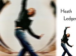 Heath Ledger,czarna kurtka, jeansy