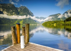 Góry Alpy, Austria, Hallstatt, Jezioro Hallstättersee